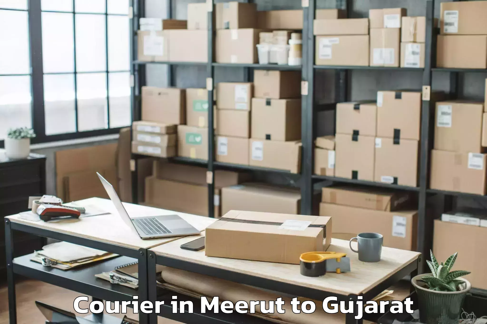 Get Meerut to Abrama Courier